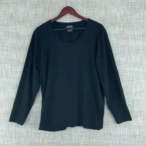 Chico's long sleeve shirt Womens Size 3 (XL) Black 1047